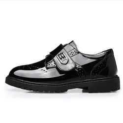 2021, модная черная новая модель, детская кожаная обувь, официальные туфли для мальчиков, Классическая обувь