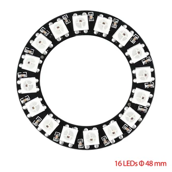 Anneau De Pixels Adressable Individuellement WS2812B, 8 16 24 35 45 LED WS2812, IC Intégré 5050 RGB, Module D'anneau LED, Bande Lumineuse DC5V