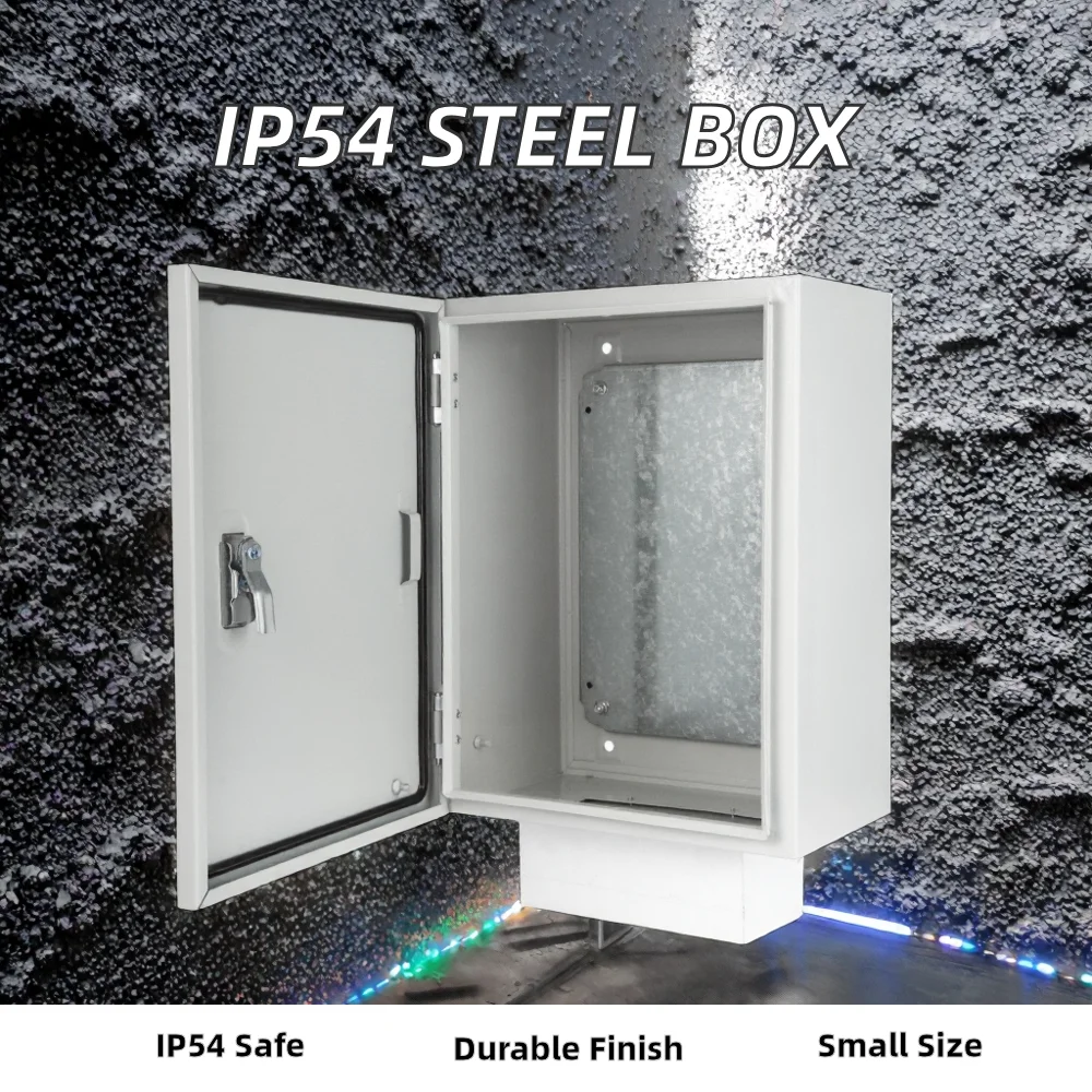 IP54 Waterproof Steel Electrical Enclosure Outdoor Telecom Cabinet Lock Wall Mount Metal Distribution Box for Power Control manufacture