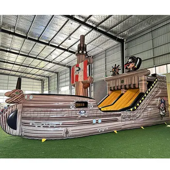 Pirate wet dry commercial water slide inflatable waterslide bounce house for kids and adults party