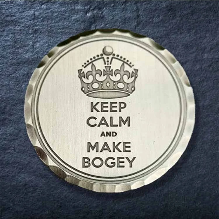 Custom Various Design Ball Markers Golf Embossed Alphabet Roundness Magnetic Metal Golf Ball Marker factory