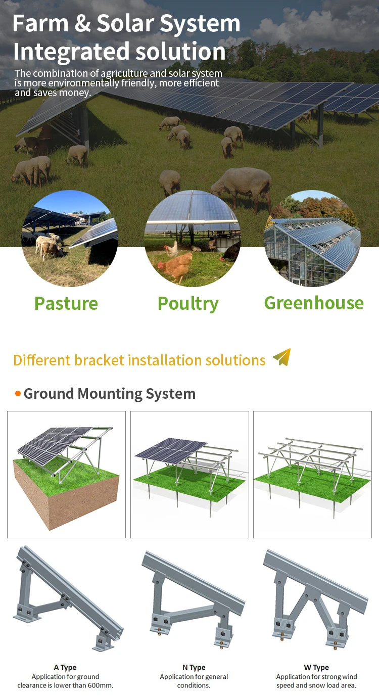 30Kw pv Hybrid Off Grid System 100kw 400kw Farm Solar Plants Power Energy Storage Full Kit with agricultural mounting system details