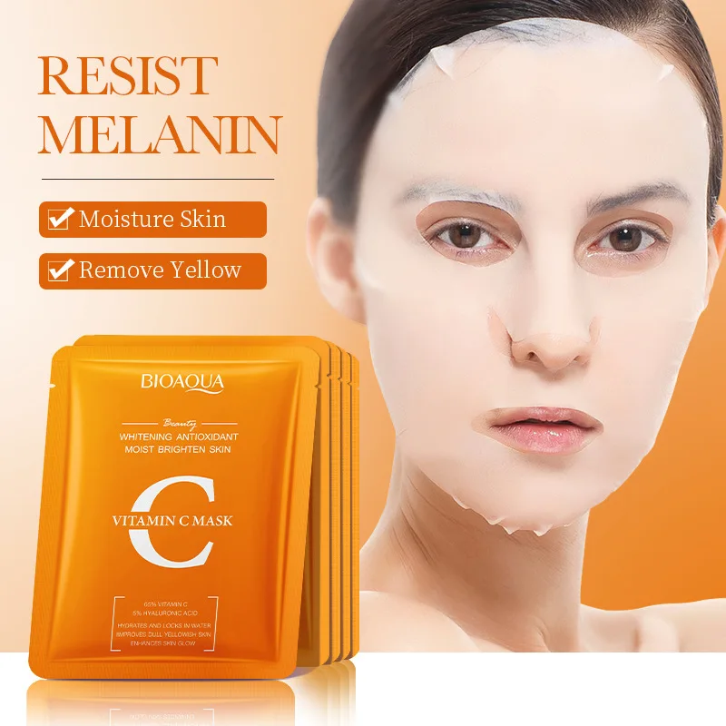 Wholesale Facial Serum Mask Hydrating Moisturizing Brightening Niacinamide Hyaluronic Acid Snail Vitamin C Sheet Face Mask
