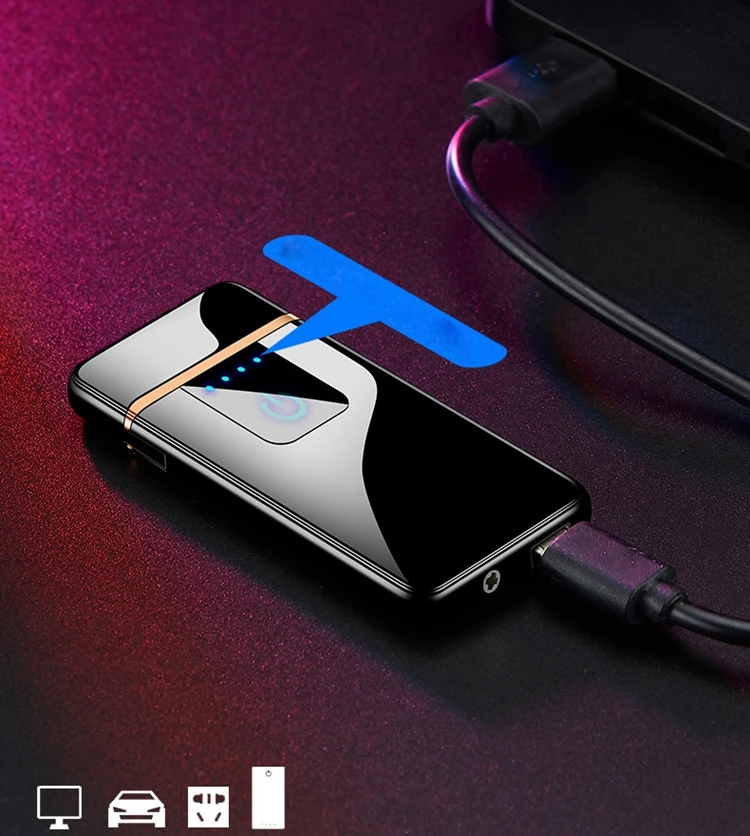 Ladies Type c Rechargeable Li Usb Recharging Slim Electric Coil Lighter Cigarette Cheap Sex