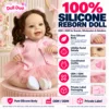 Pink Cardigan Tulle Skirt Brown Hair Girl