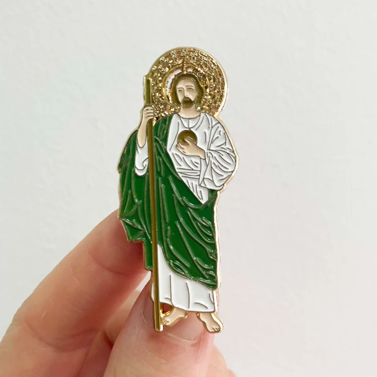 New 2023 customized fashion Mexican hat pin Jesus Judas hat pins custom soft enamel pin