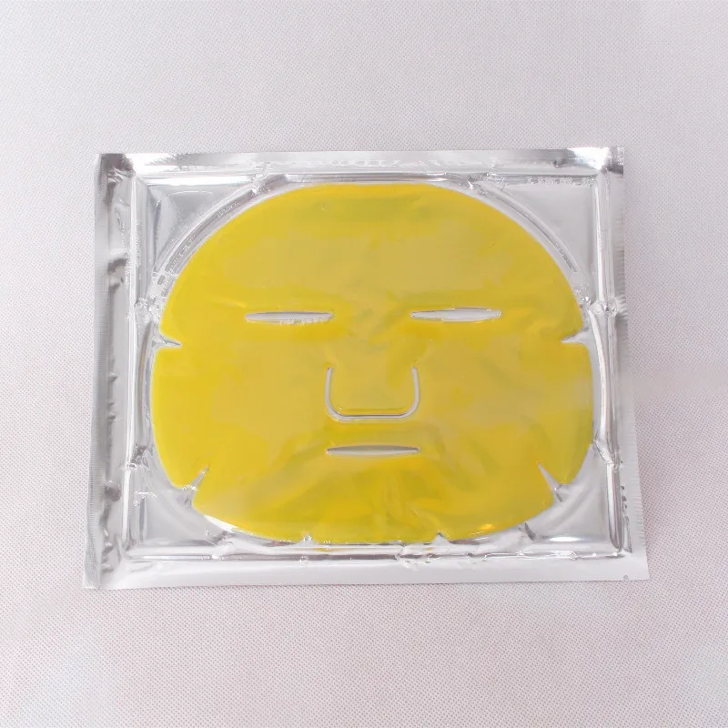 
 Светодиодная лицевая светящаяся терапевтическая маска, ГОРЯЧАЯ термальная косметика для лица Oem, пластиковая упаковка, Золотая коллагеновая кристаллическая маска для лица  