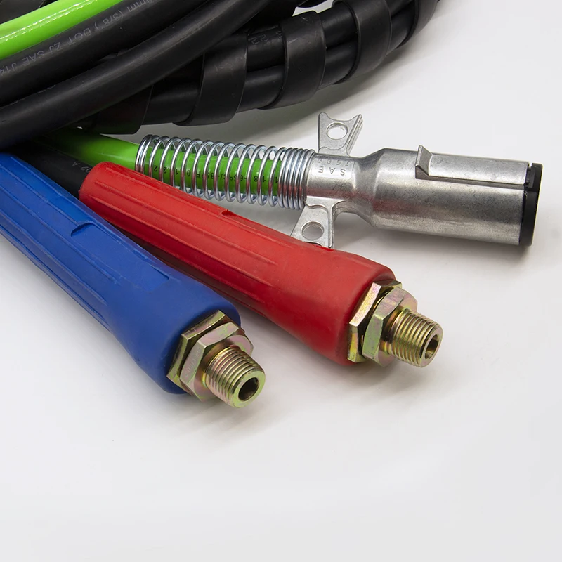 DOT 7 Core Green 12 ft 3 in 1 Abs/air Power Truck Tractor US Type Semi Trailer Cable Cord