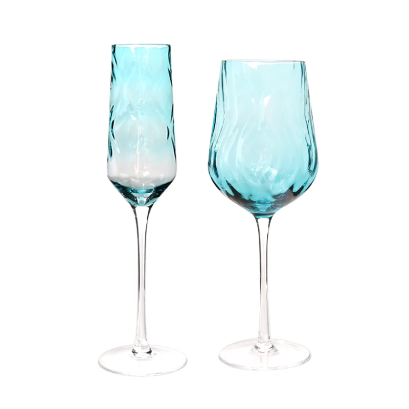 Hand Blown Wavy Drinking Glasses