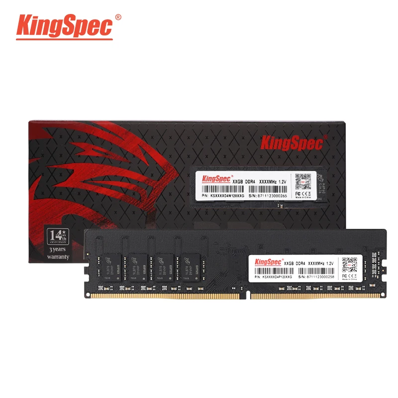 KingSpec Computer DDR4 RAM PC3 19200 4GB 2400Mhz Memory DDR4 2666 for  Laptop Desktop