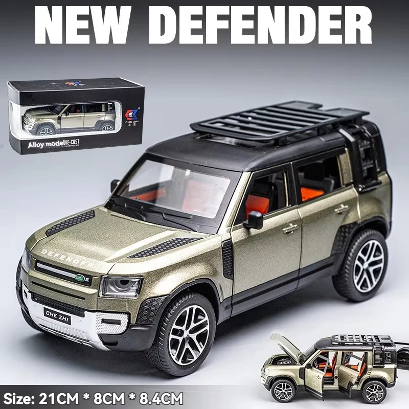 Land Rover Defender 1:24 Diecast Model Car Metal Off-Road Vehicle Toy ...