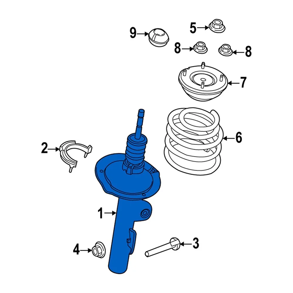 Car Suspension Shock Absorbers Parts 5242158 DB5Z18124AE Front Left Ad... — 2