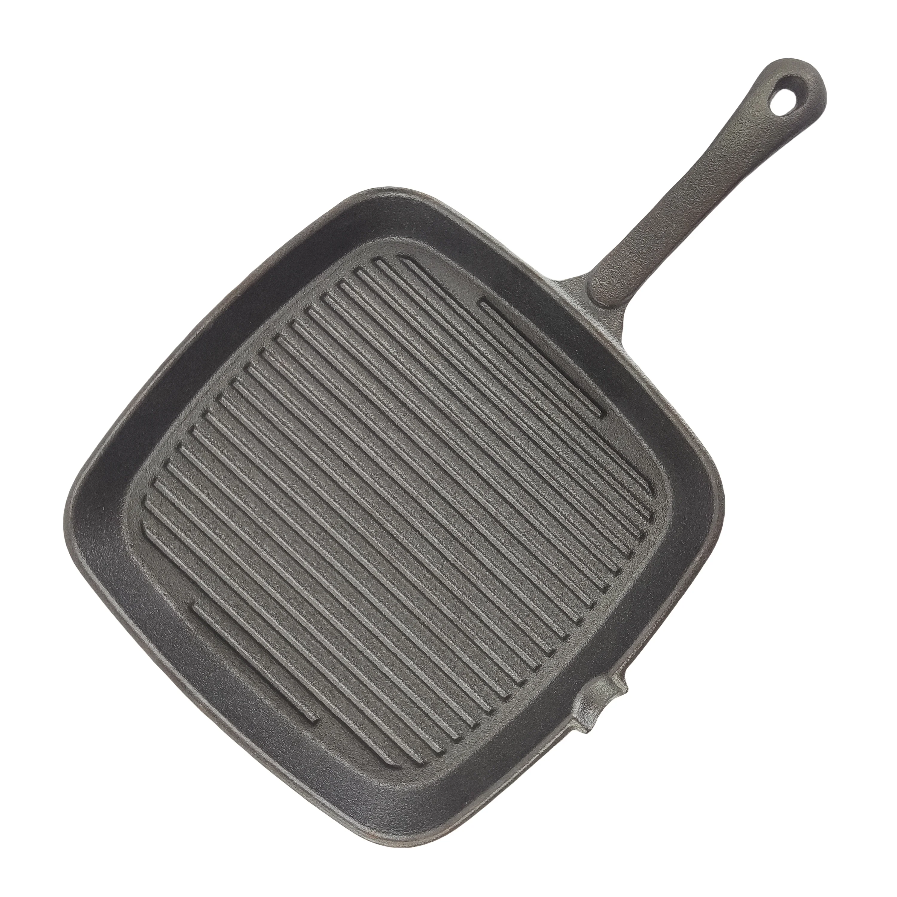 Wholesale Preseasoned Deep Frying Pan Square Steak Fish Bbq Skillet