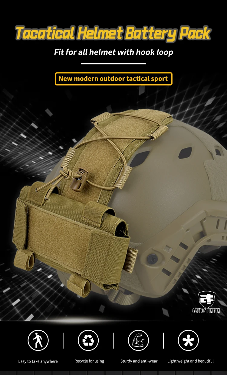 Actionunion Tactical Helmet Battery Bag Counterweight Pouch Helmet