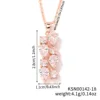 Rose gold with white diamonds