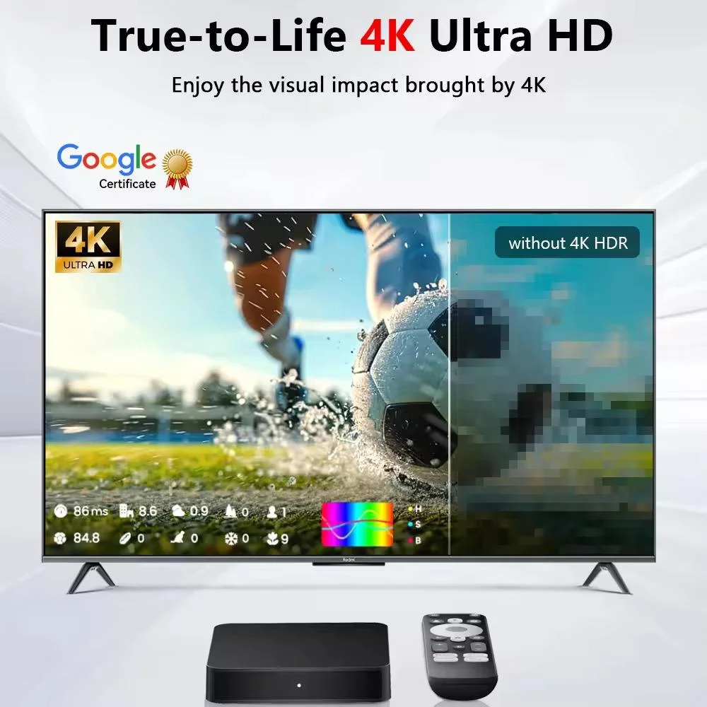 Latest Model Dcolor GD2 Google Certified Android 12 TV BOX S905y4 Set Top Box 4k Tv Panel