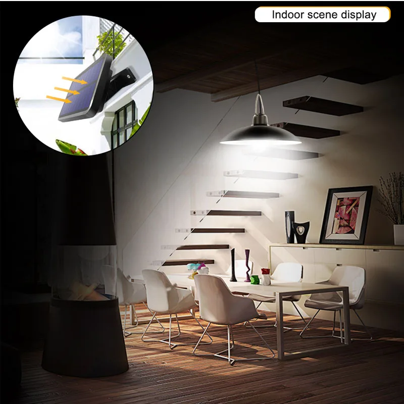 New Arrival 260lm 2200mAh Solar Work Light LED Solar Shed Light Pendant Lamp for Camping Yard