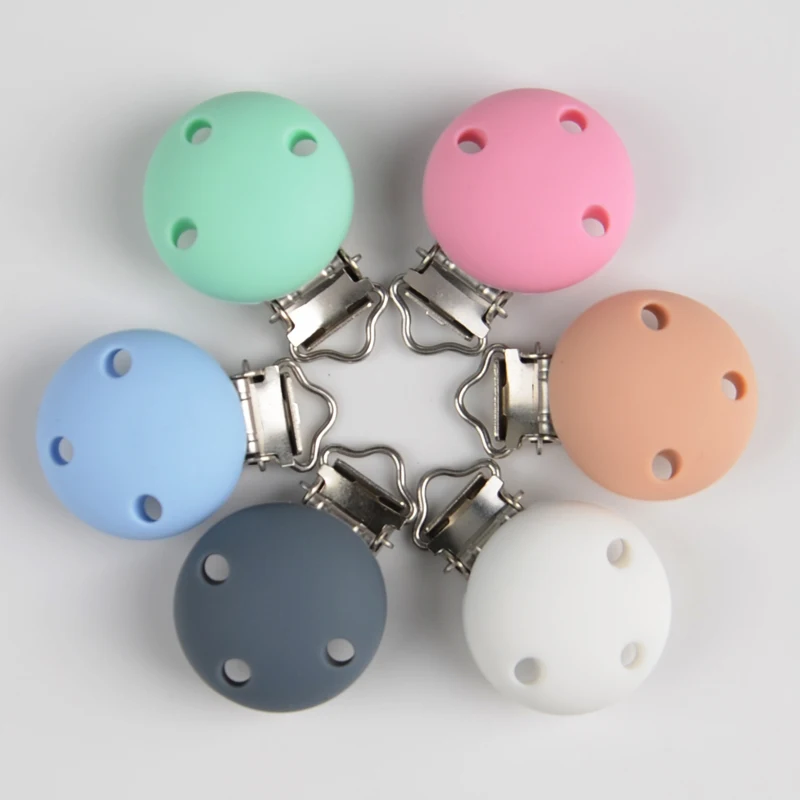 Оптовая продажа 100% пищевой не содержит Бисфенол А силиконовый зажим для пустышки детского периода прорезывания зубов