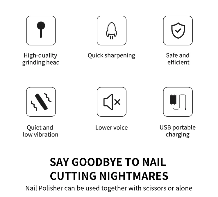 High Capacity 2000mah 2 Speed Usb Charging Electric Pet Nail Trimmer