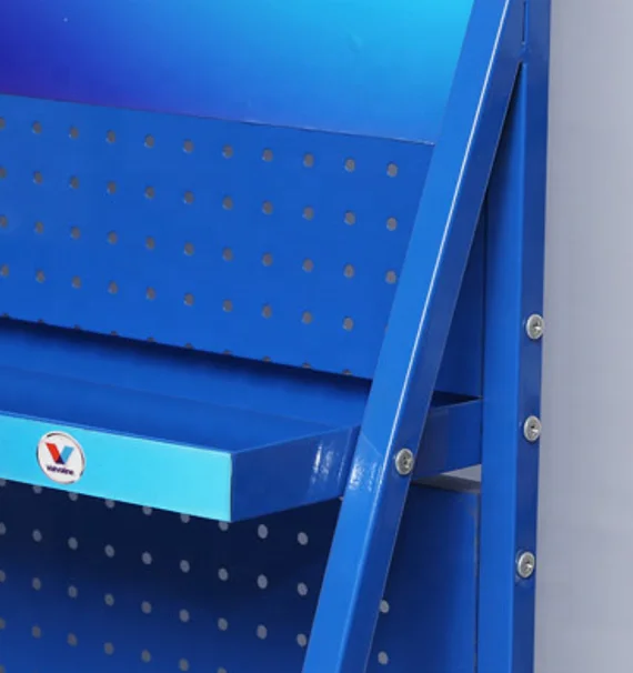 Multi Layers Engine Oil Display Stand Petrol Station Stands Metal Lubricant Motor Engine Oil Display Rack Stand