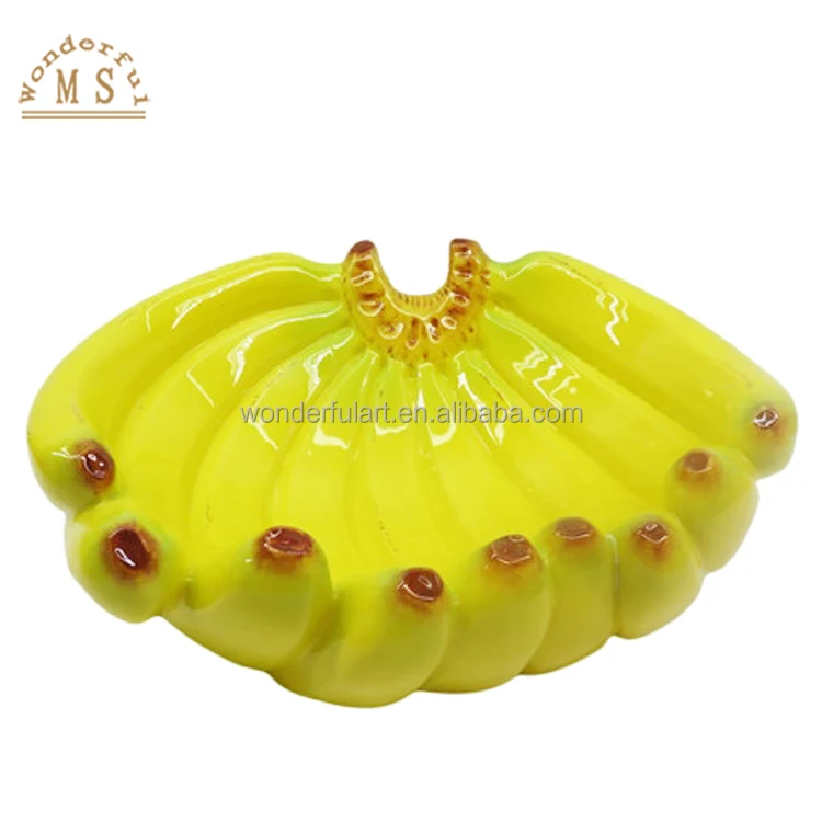 Stoneware banana dish Shape Holders 3d fruit Style Kitchenware Ceramic canister dish Tableware jar
