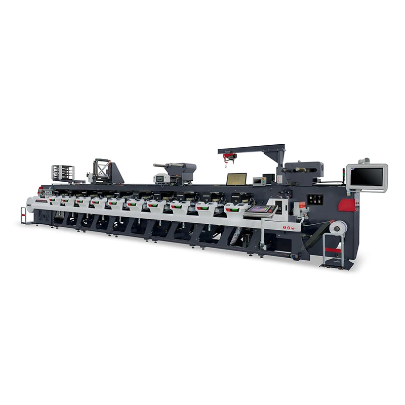 High Speed Stack Digital Thermal Paper Logo Multi-color 12 Color PVC Barcode Printing Press Machine