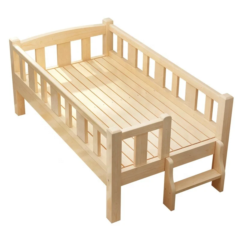 20CCB038 EStandard Kids Bed Room Furniture Toddler Bed  Stairs Wooden Children Sleeping Single Bed