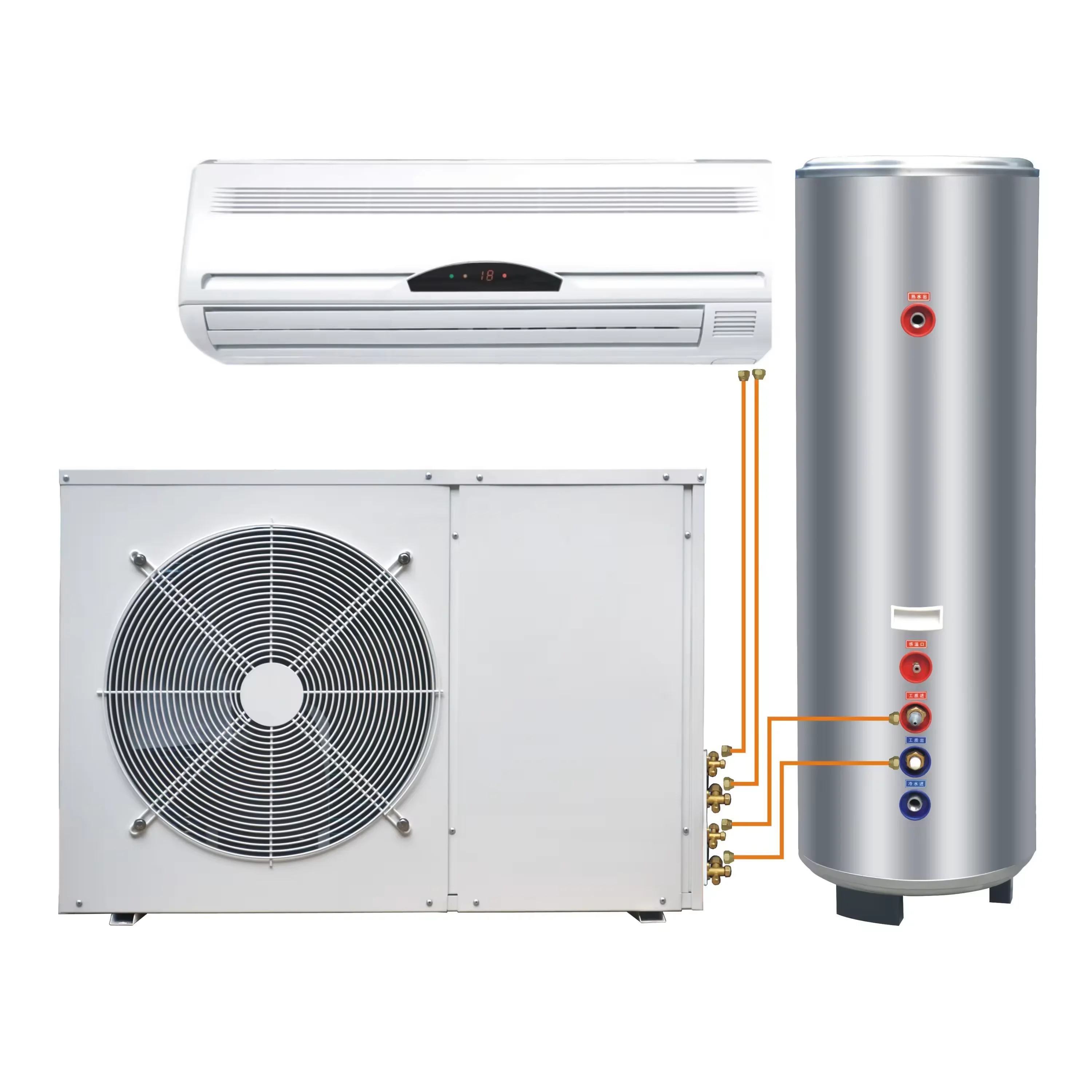 Air Source Heat Pump, EVI, Inverter, 25C, DHW - detail 10
