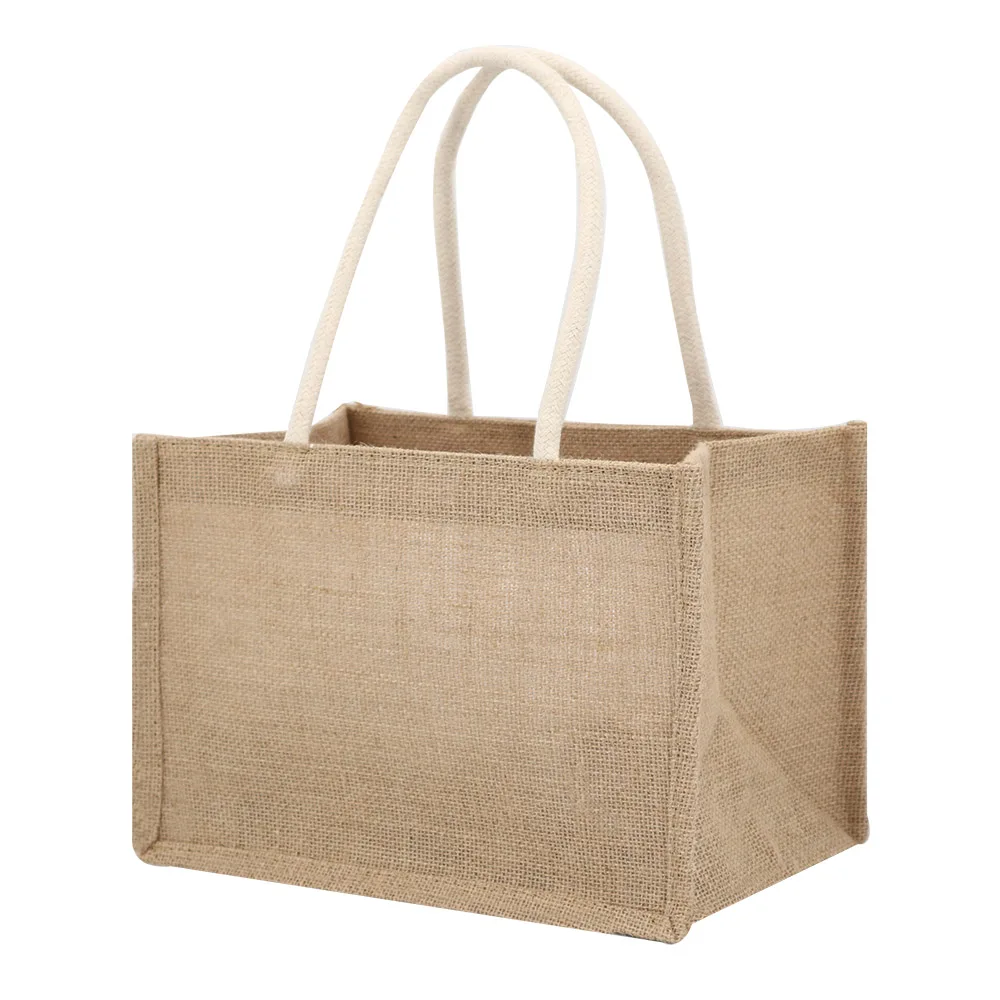 Natural Burlap Blank Tote Bag Eco-friendly Tote Bag Reusable Jute ...