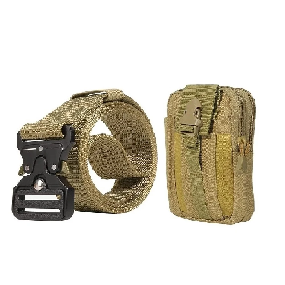 Molle Pouch Belts with Heavy Duty Quick Release Metal Buckle Security Molle Waist Bag Waist Work Tactical Belt