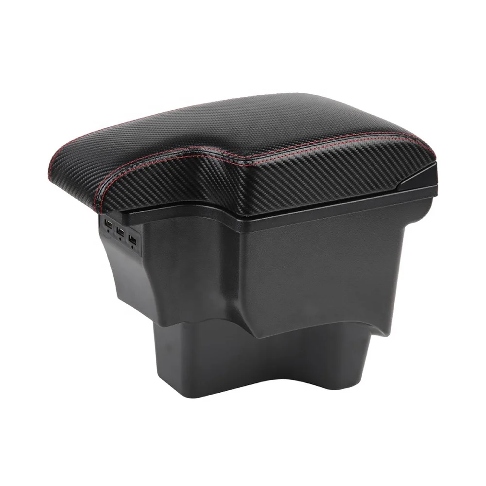 TIYPEOR Car Multi Armrest Central Console Storage Box Dual Storage Box Car Armrest Box for Rena 17