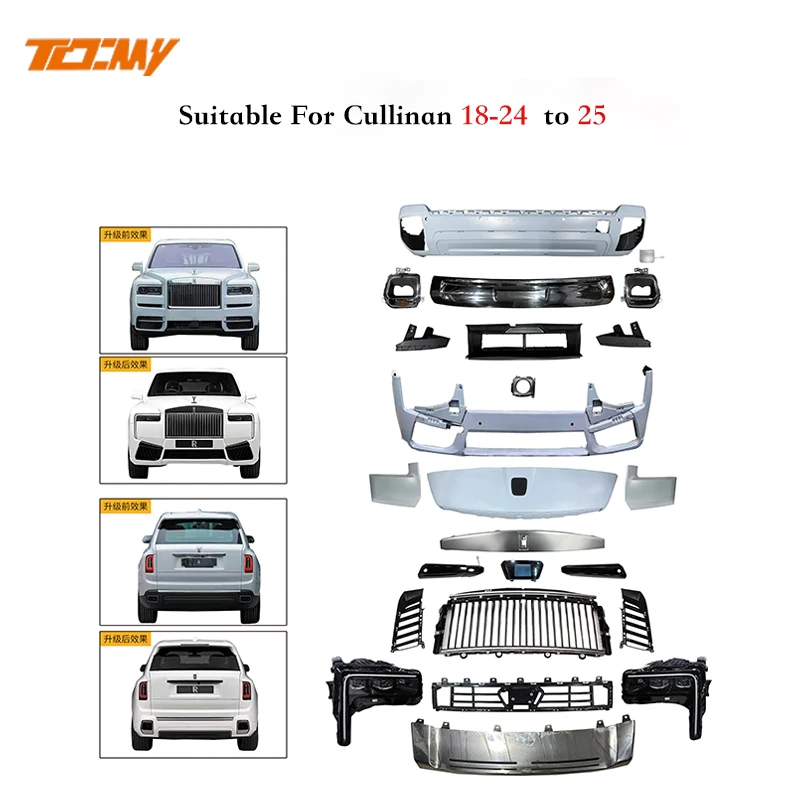 TDCMY for Rolls Royce Cullinan Bumper Kit 18-24 Upgrade 2025 Old to New Version Body Kit Without Original Factory LED Headlights manufacture