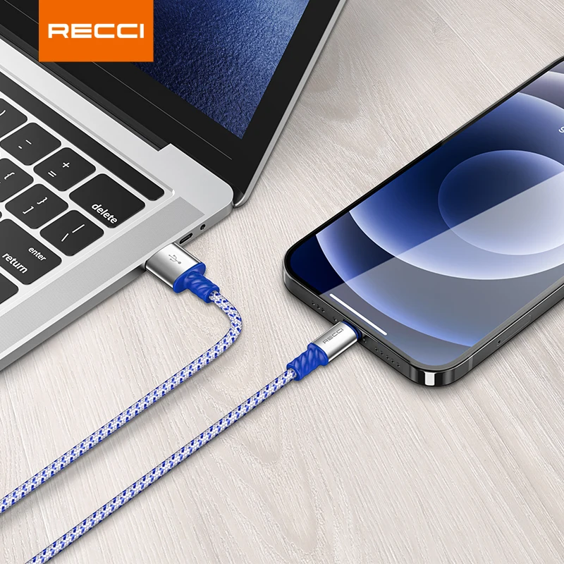 USB-кабель для передачи данных Recci N37, 5 А, Micro Type C