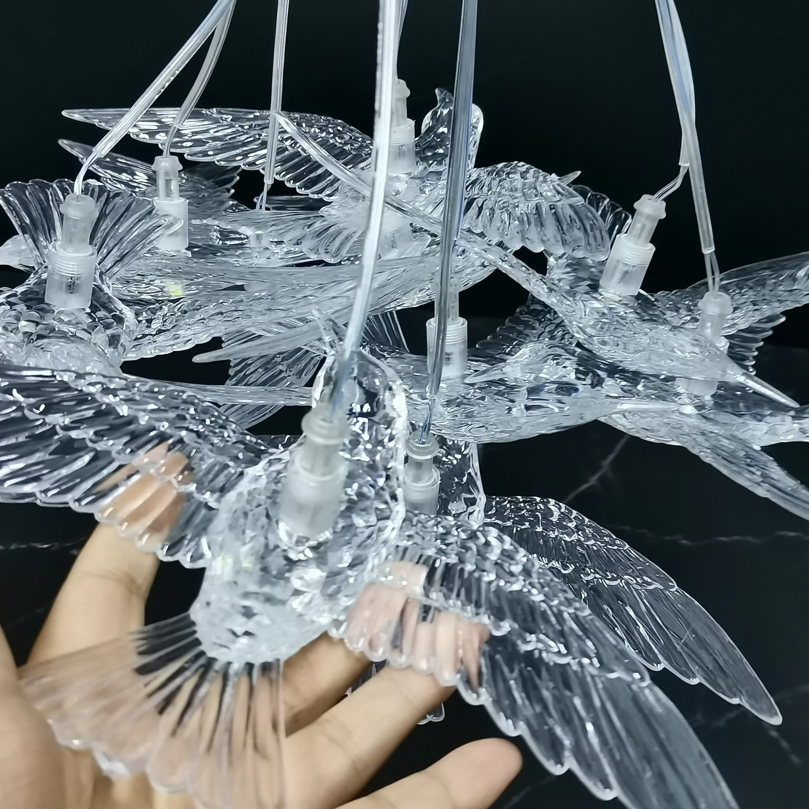 20 Pièces Oiseau Acrylique Oiseau Volant Bricolage Ornements D'oiseaux