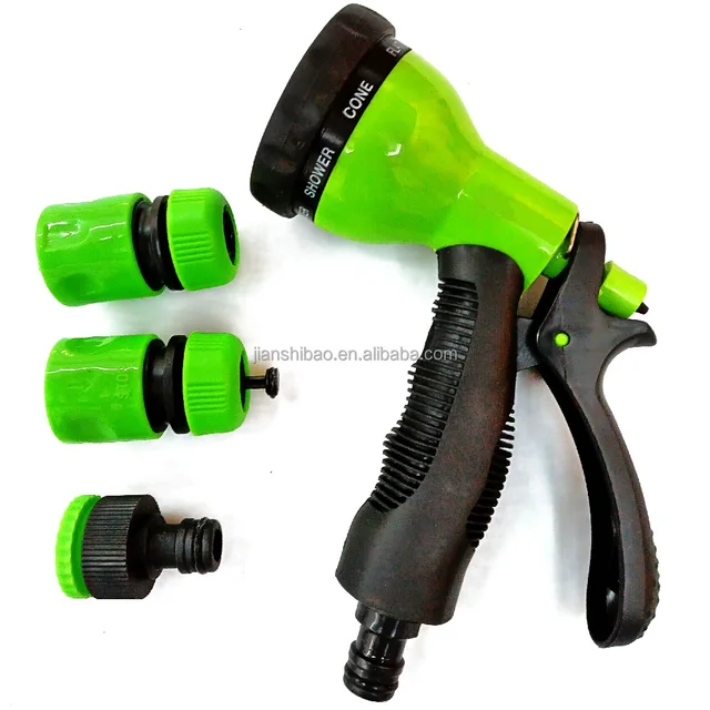 High Quality Portable Multifunction Garden Hose Nozzle Spray 8 Function Lightweight Garden Water Gun Set Water the garden with