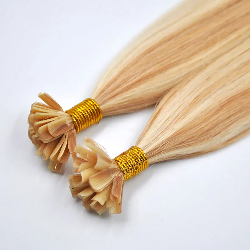 Lanxun Russian Pre Bonded Double Drawn raw u tip keratin bonded human hair extensions supplier