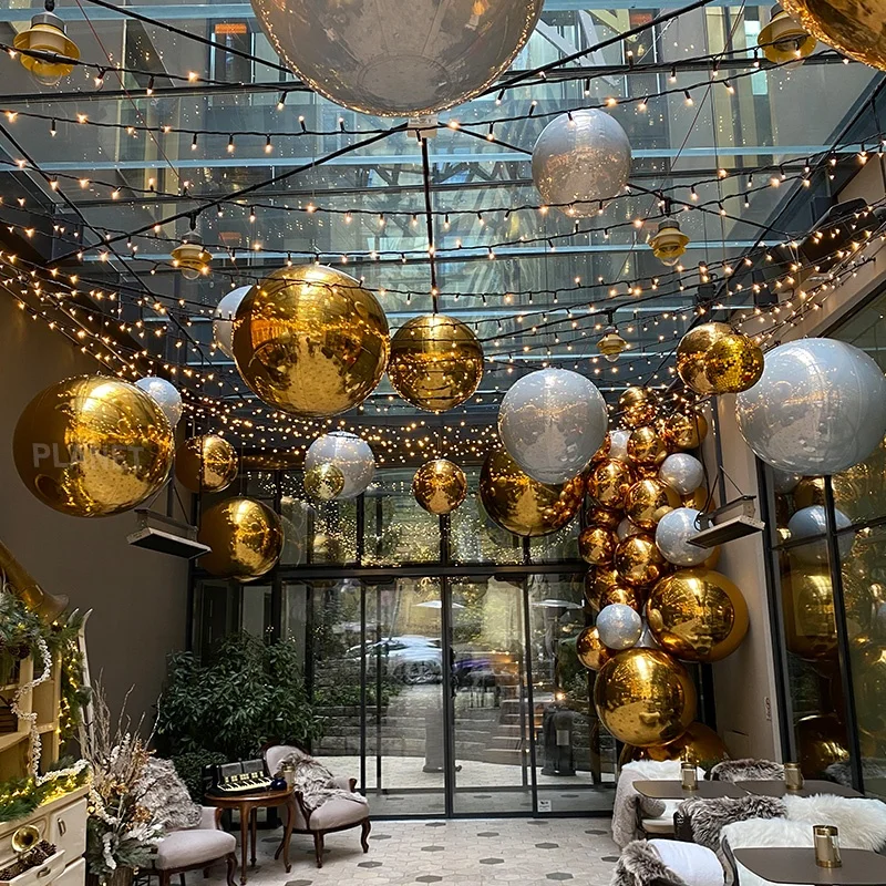 Factory Price Colorful Giant Reflective Inflatable Mirror Ball PVC Inflatable Mirror Balloon for Sale