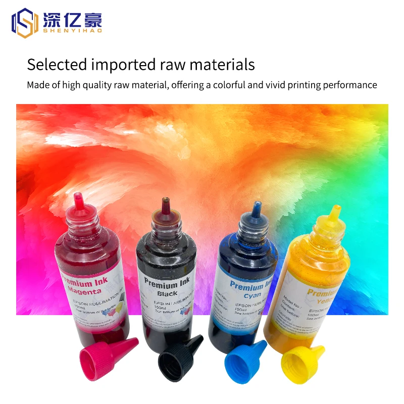 4 Colors 100ML Epson Sublimation Ink Universal Refill Ink for Epson Desktop Printer L1800 L1300 L210 Heat Transfer Ink