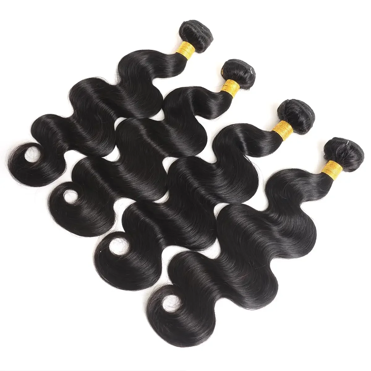 Bundle di capelli umani ondulati Remy Body Wave, bundle di capelli vergini brasiliani non trattati, colore naturale_voghion.com