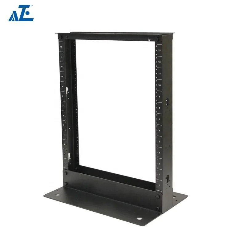 Алюминиевый шкаф с 2 стойками и открытой рамой 19 дюймов 13U 25U 42U 45U 55U стандартный сетевой корпус для сервера данных винтами