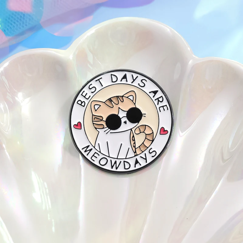 Spilla A Forma Di Gatto In Metallo Smaltato - Design Carino Per Amanti Dei Gatti, Idea Regalo Originale - Foto 9