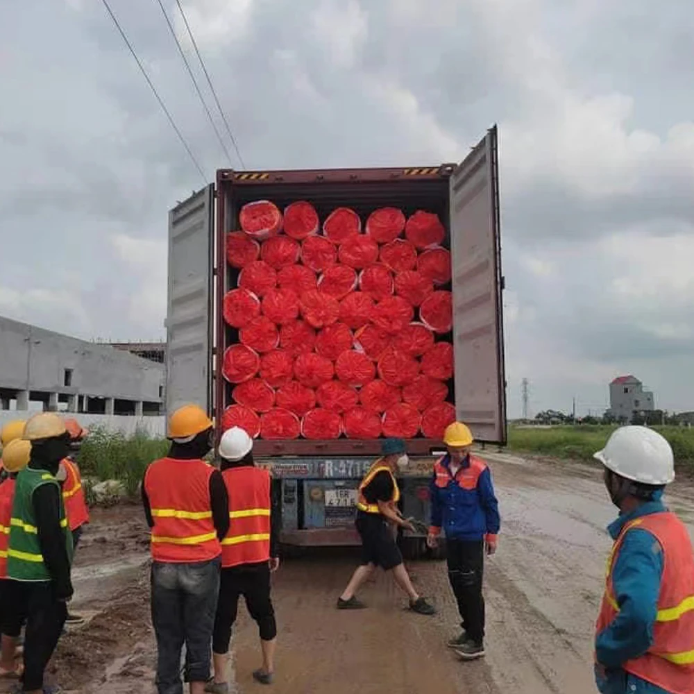 UET HVAC Fire Wrap Duct 32k 25mm air Duct Glasswool Insulation Rolls with Wmsk Wrap Fiber GlassWool Insulation