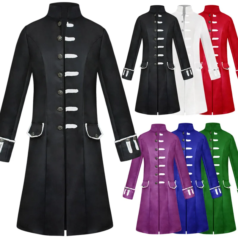 Steampunk Stand Collar Jacket Clothing Black Purple Cotton blend Materials Cosplay Suit