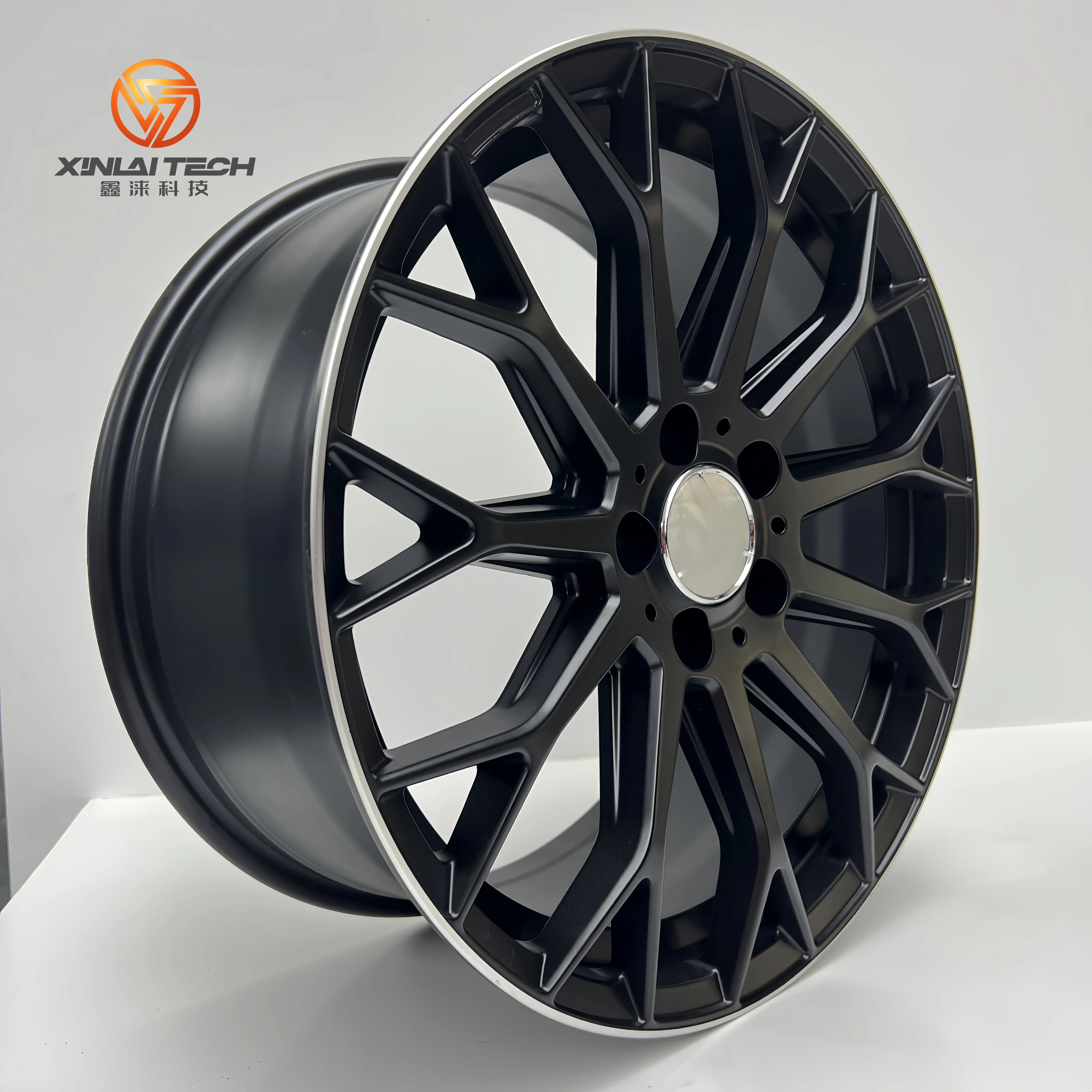XINLAI Factory Spot Goods Matte Black Multi Spoke Flow Forming Wheels 18X8 19X8.5 20X8.5 20X9.5 PCD5X112 Casting Wheels for Benz - Image 2