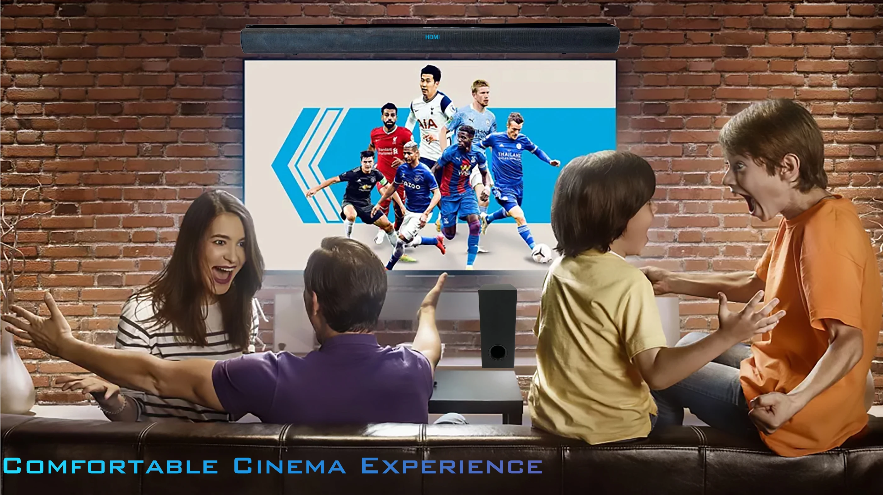 Buzzing Woofers Subwoofer 2.1 Tv Sound Bar 120w Blue Tooth Wireless For