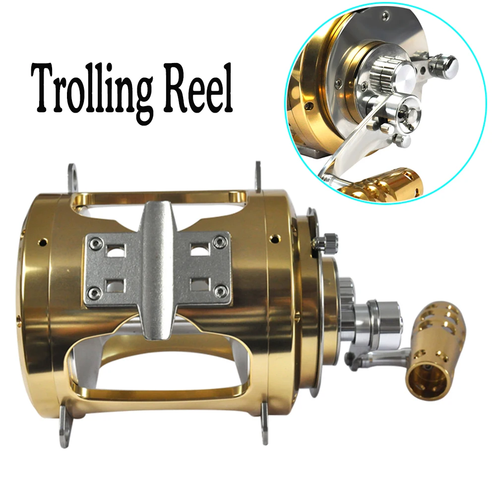 80W Heavy Duty Trolling Fishing Reel with 45KG Max Drag