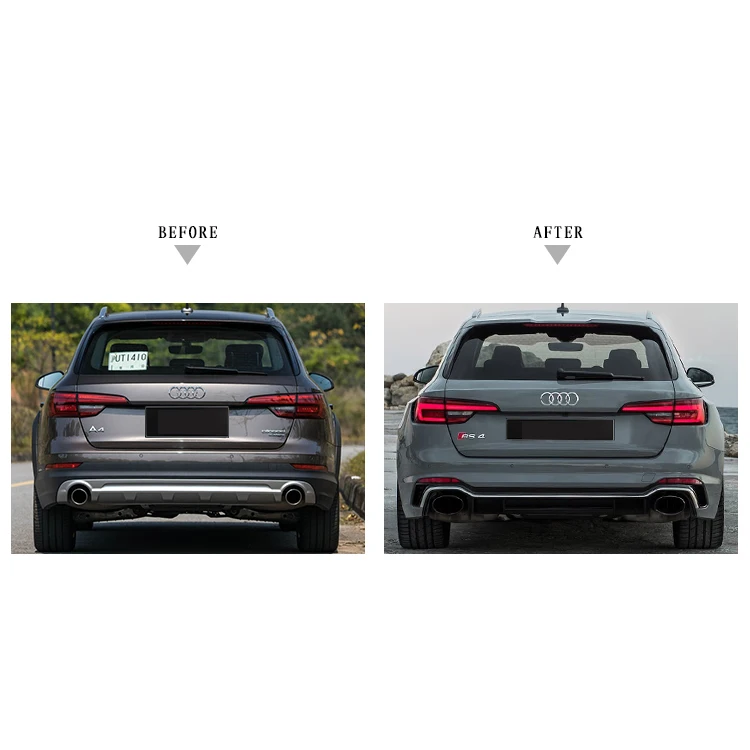 High Quality Body Kit With Grille For 20172019 Audi A4 B8 Accessories Parts Facelift Audi Rs4