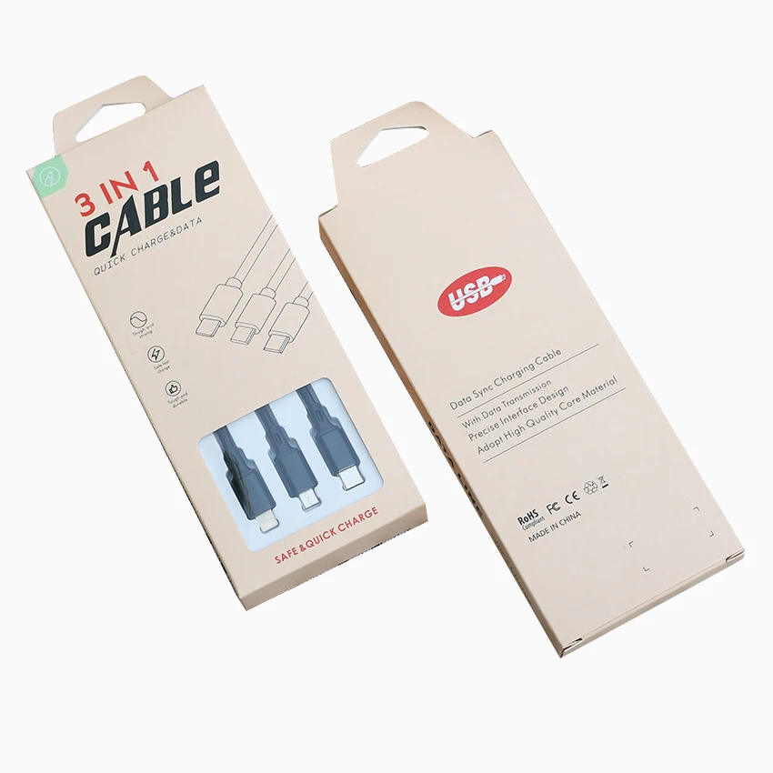 Phone Accessories Hanging Data Cable Work Home Packing Box Packaging for Electronic Products
