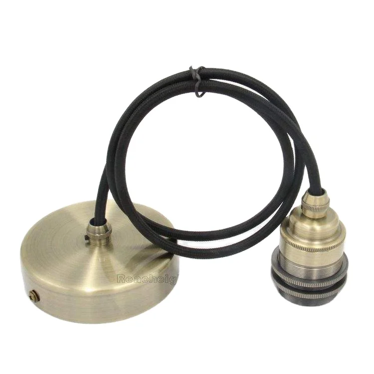 E27 to GX53 Ceramic Lamp Holder LED Bulb and Halogen with Wire Screw Style Hanging Lamp Holder