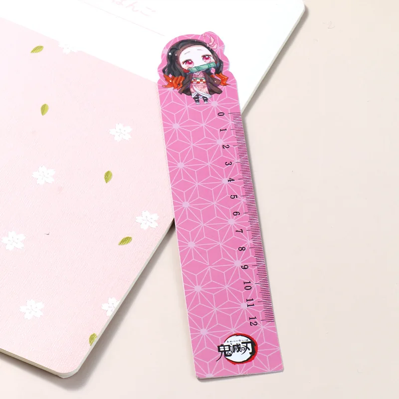 16*3 см 8 видов конструкций PVC красочный прямая Линейка аниме демон убийца линейки рисунок пластиковая